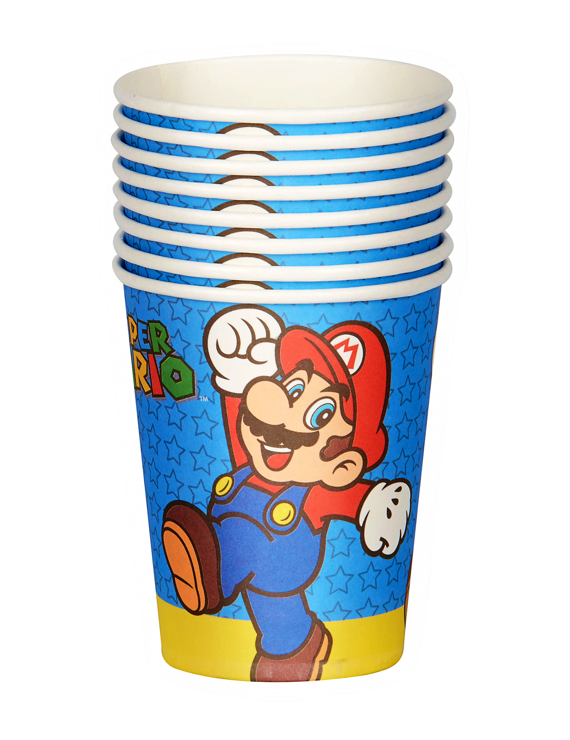 8 Gobelets en carton Mario   260 ml