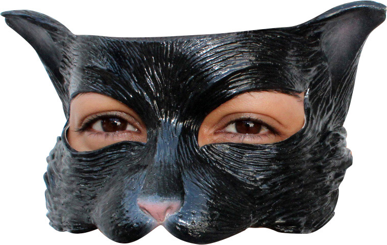 Demi-masque chat noir