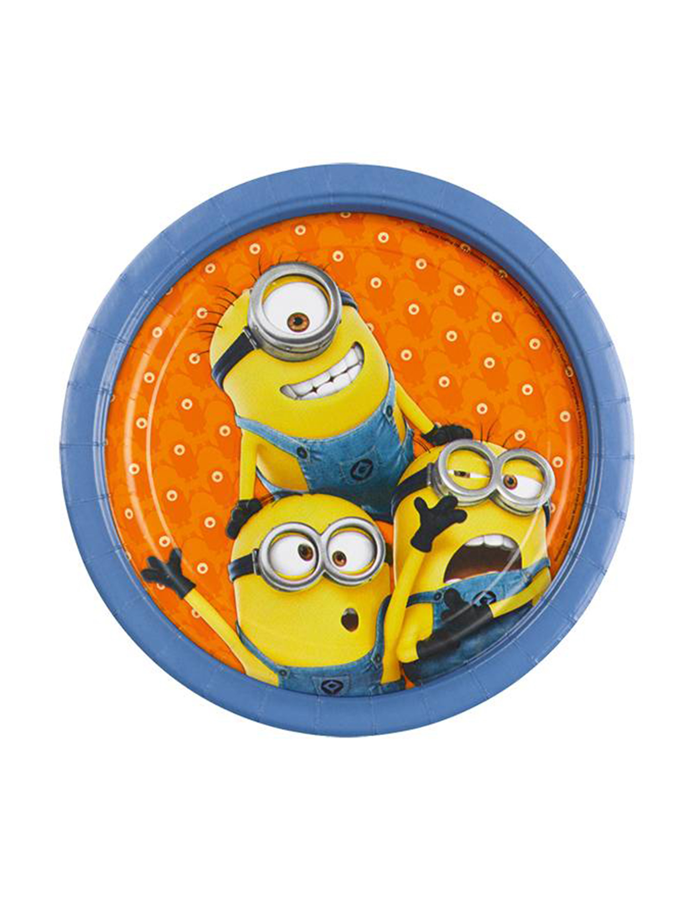 8 Petites assiettes en carton Minions  18 cm