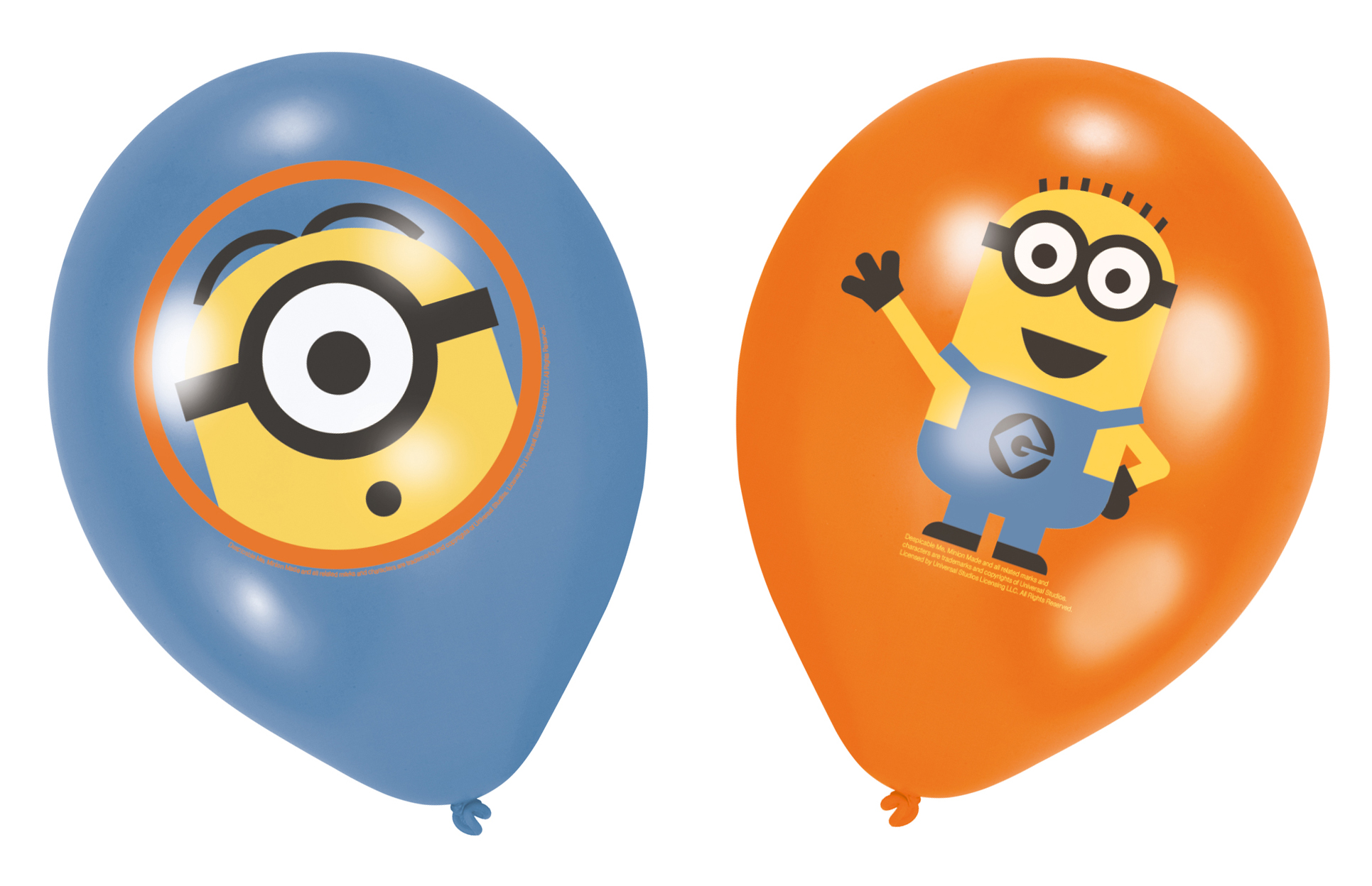 6 Ballons en latex Minions  Moi moche et méchant