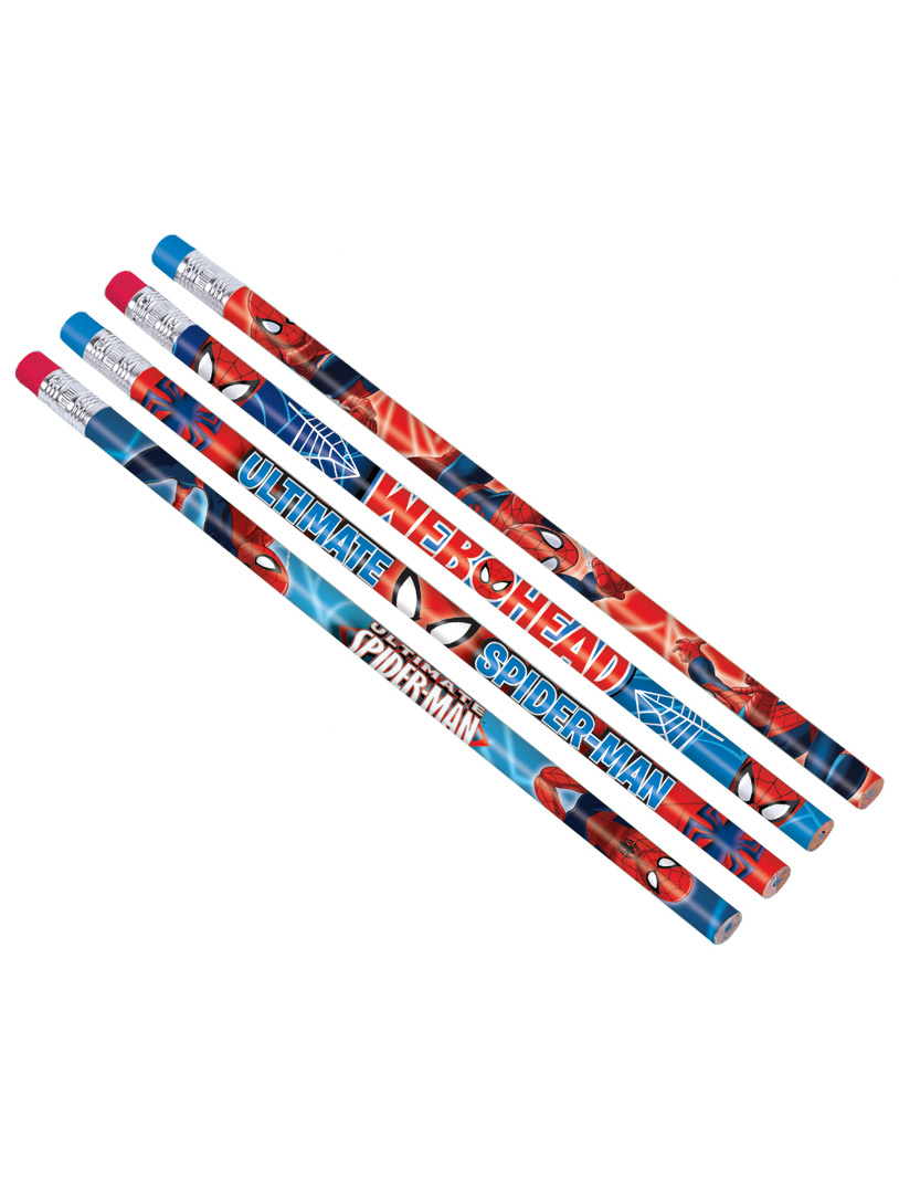 12 Crayons à papier Spiderman