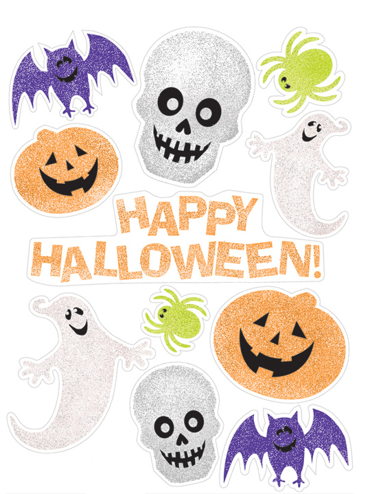 Décorations autocollantes pour fenêtre Halloween
