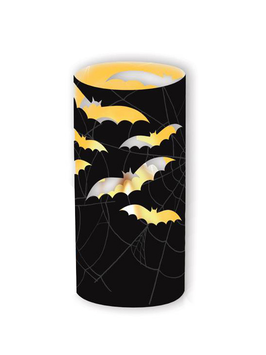 8 Photophores cartonnées Chauve-Souris Halloween