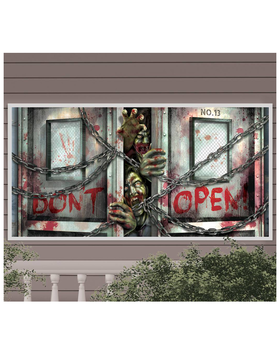 Bannière en plastique Zombies