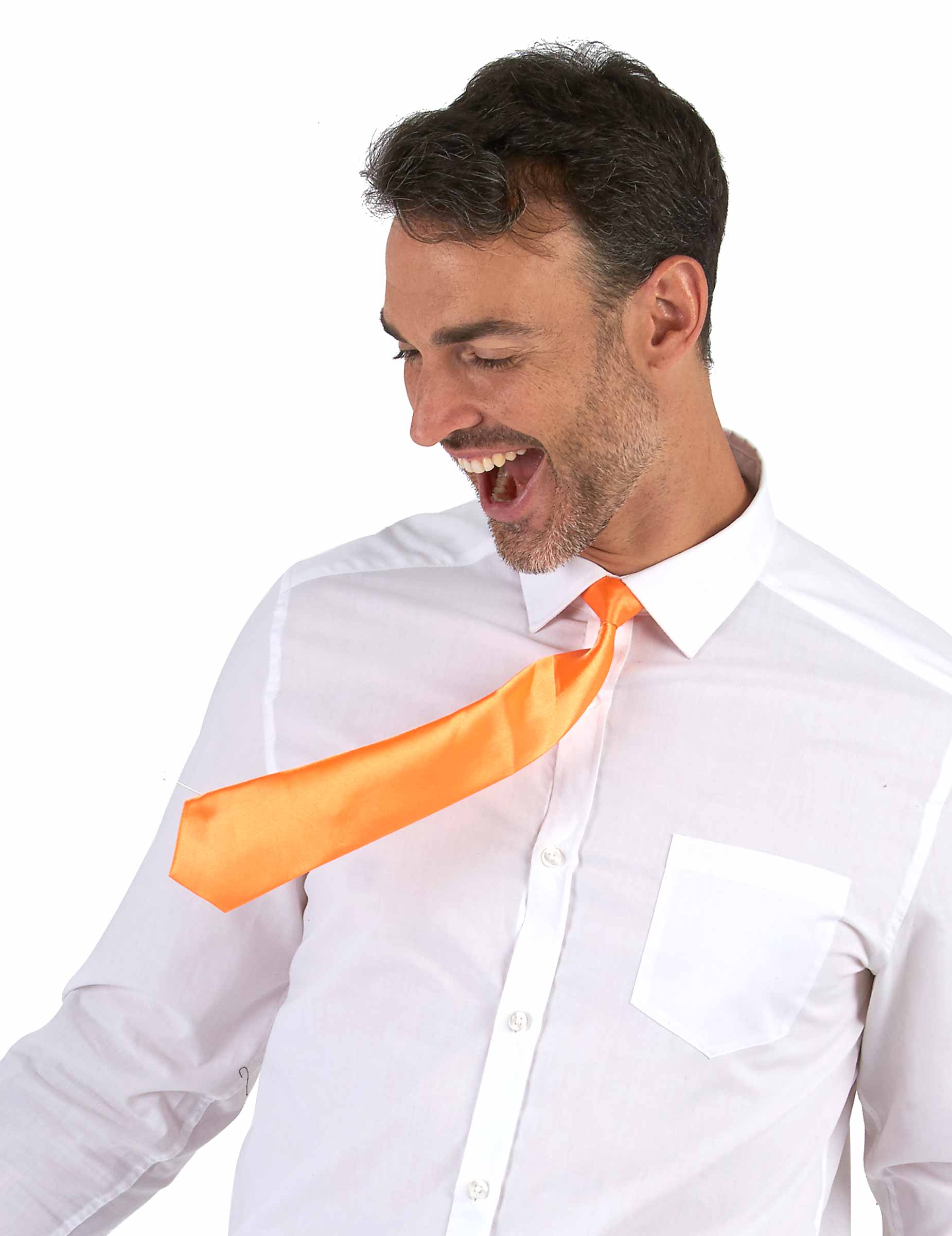 Cravate orange adulte