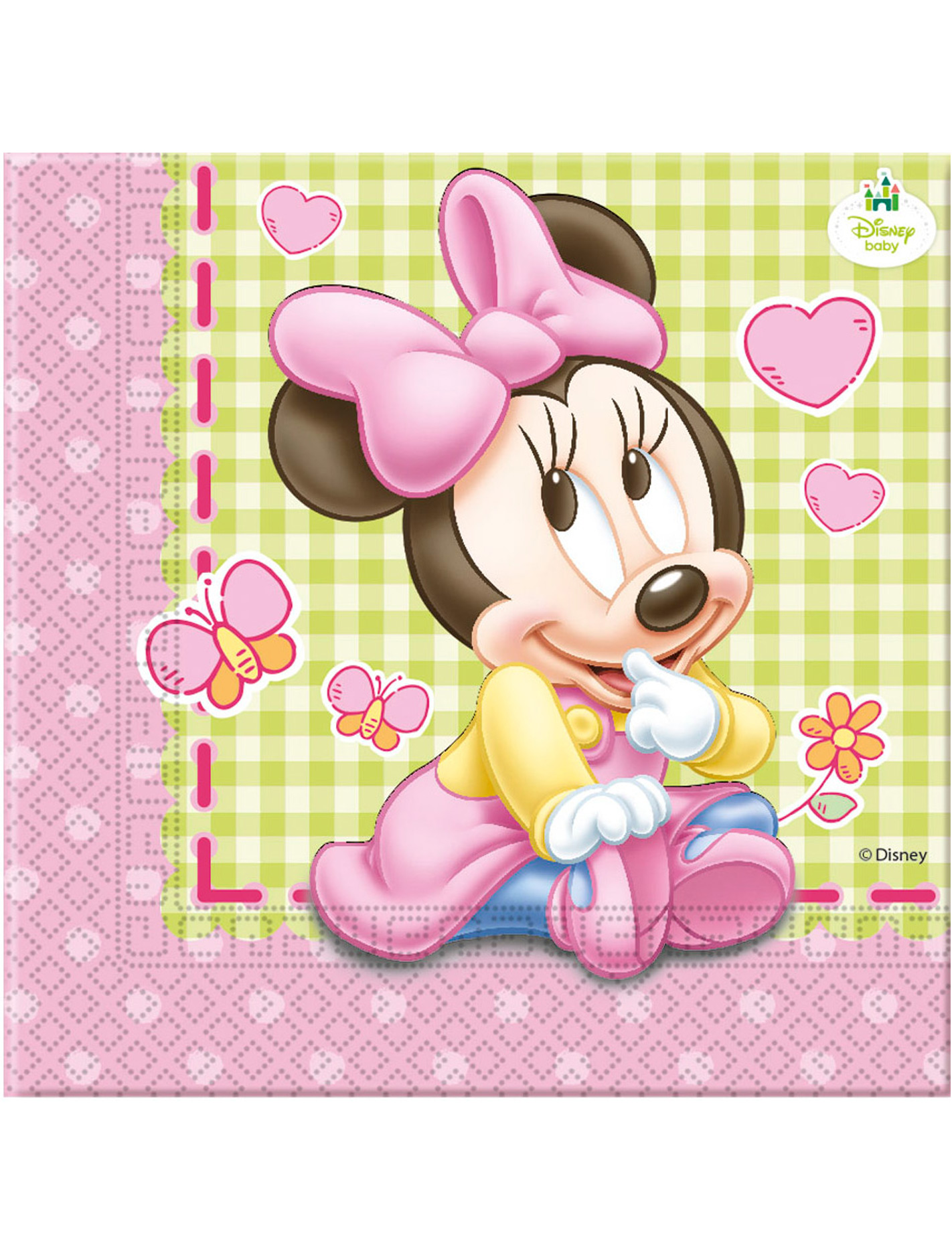 20 Serviettes en papier Bébé Minnie  33 x 33 cm