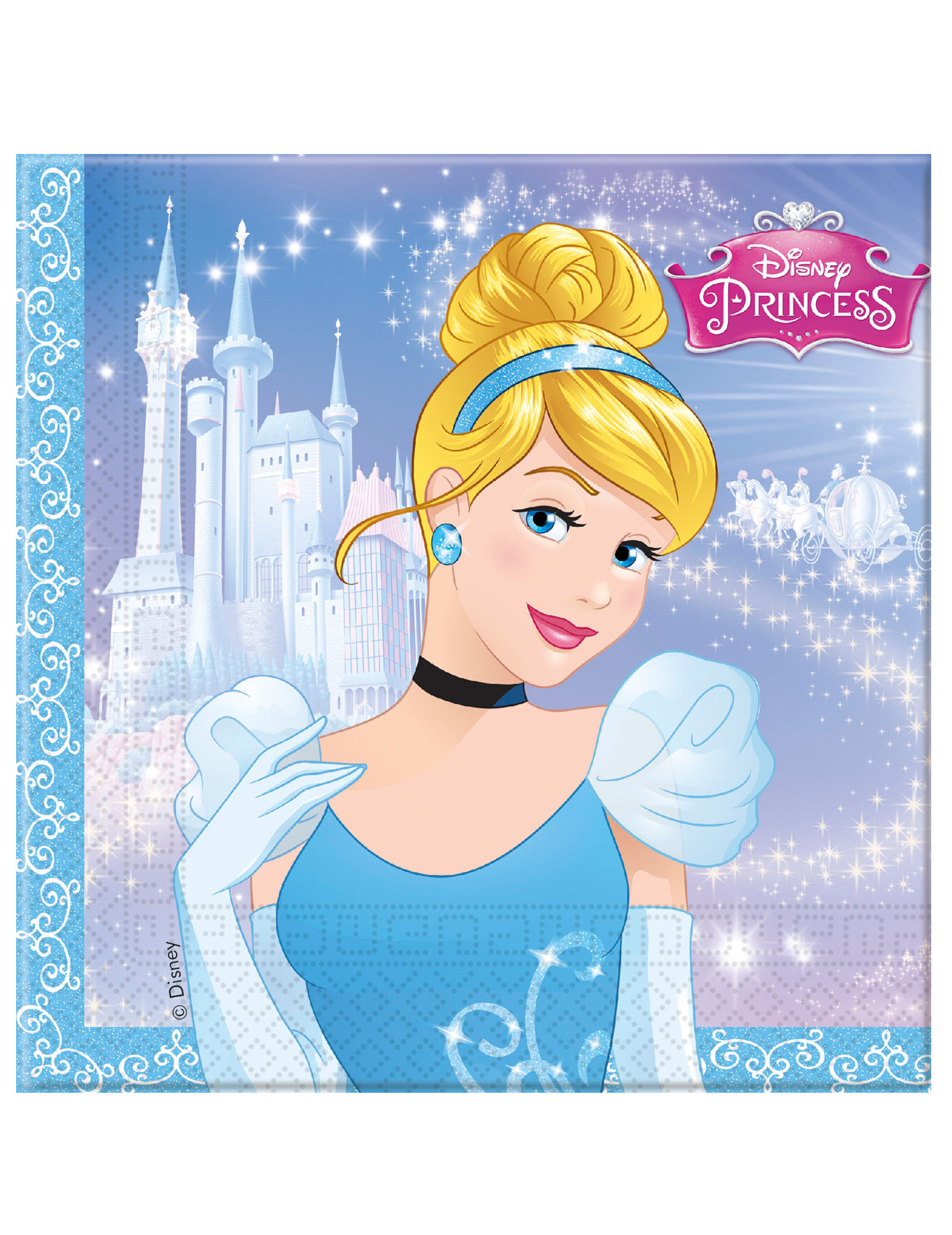 20 Serviettes en papier Cendrillon 33 x 33 cm