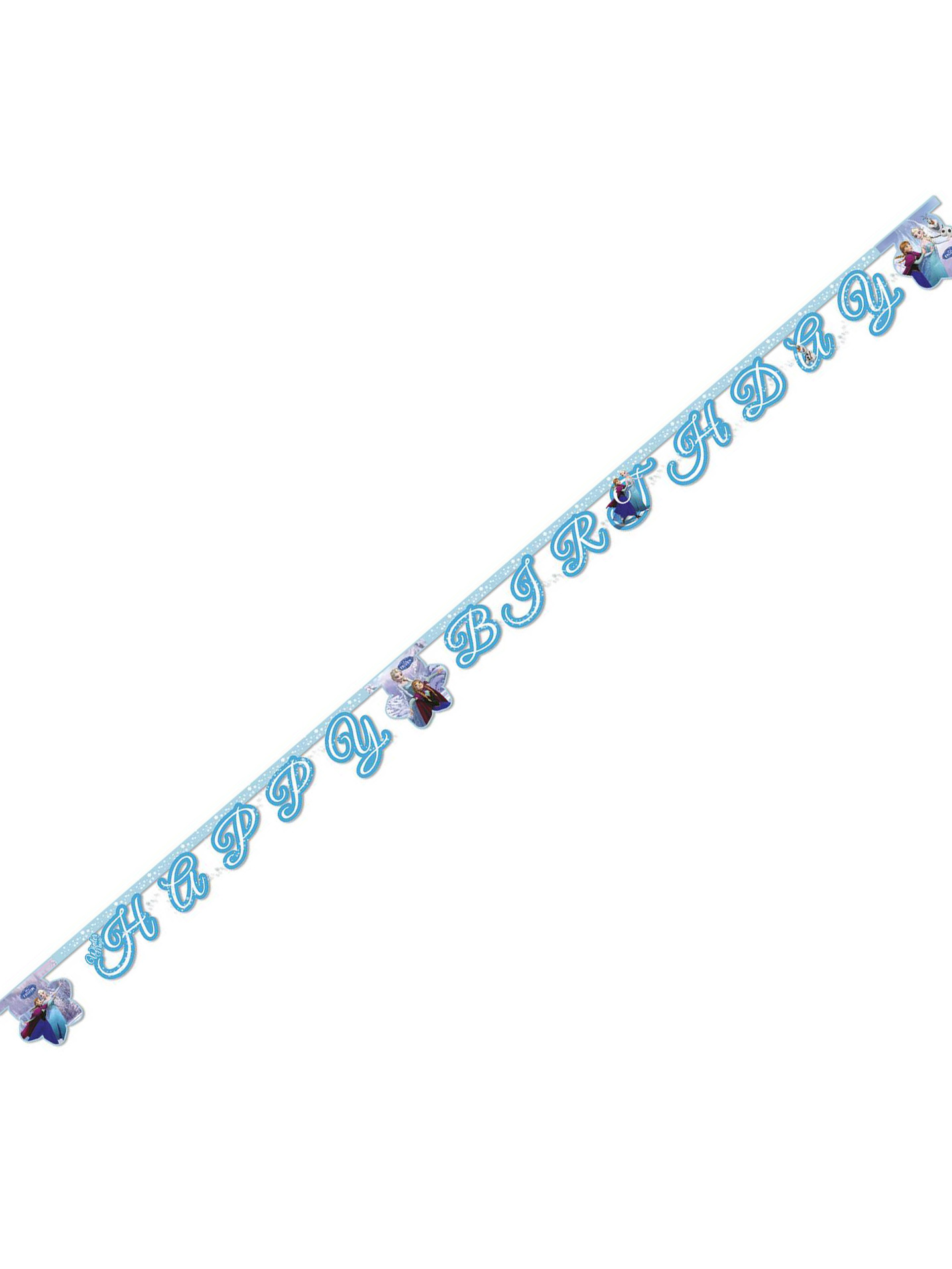 Guirlande cartonnée Happy Birthday La Reine des neiges 2 mètres