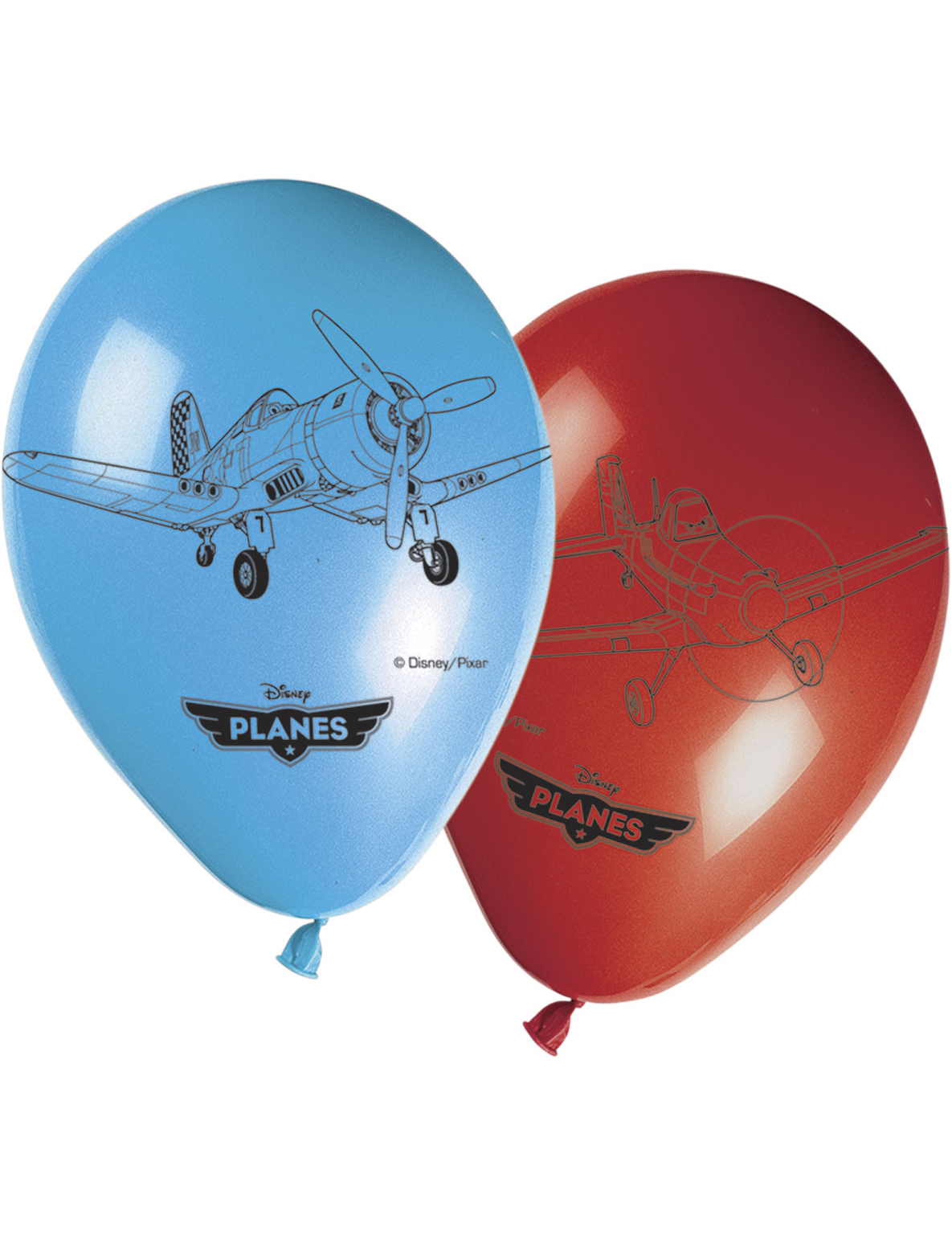 8 Ballons Imprimés Planes