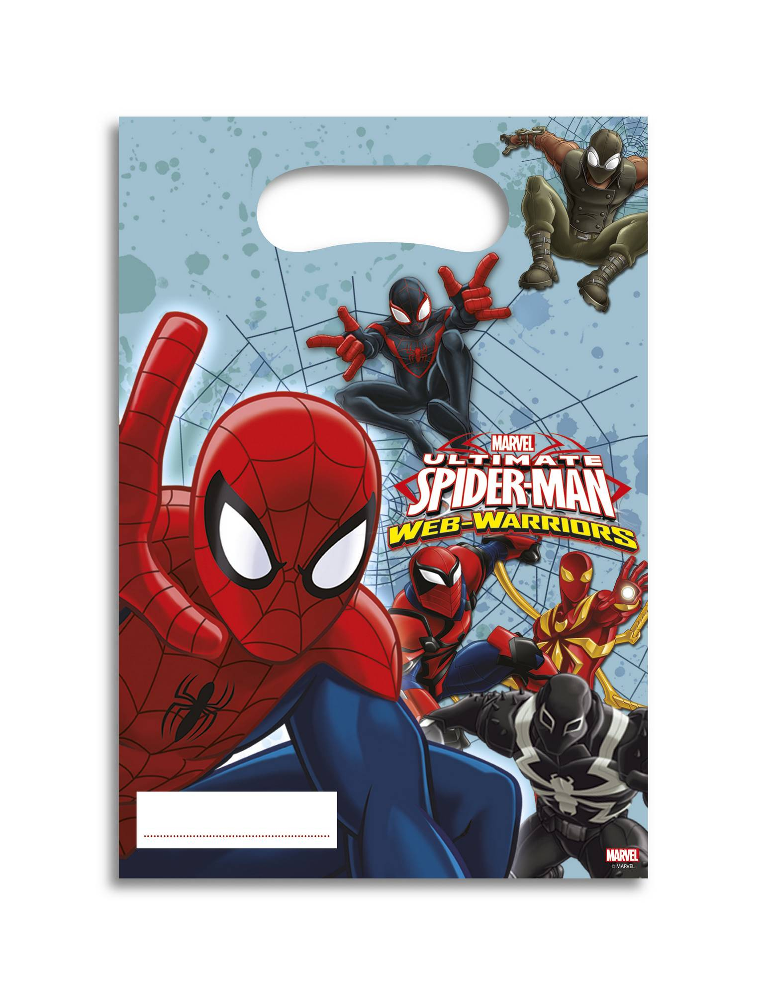 6 Sacs cadeaux Spiderman Web-Warriors 16,5 x 23 cm