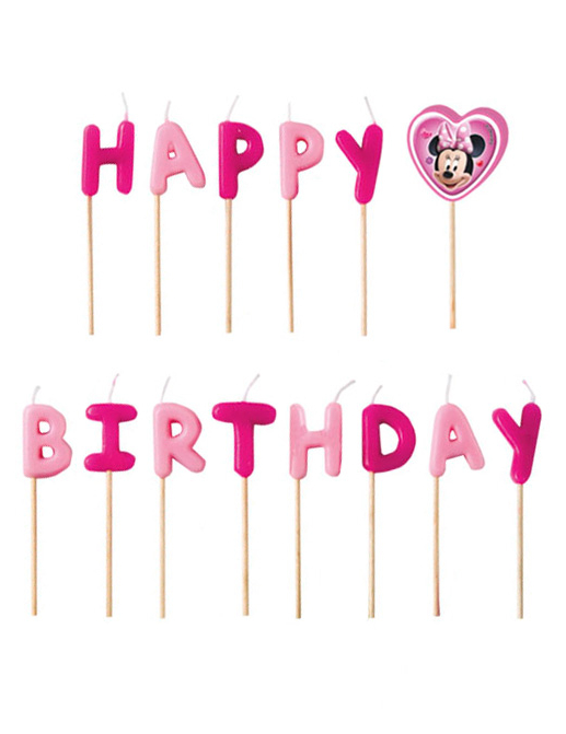 Bougies Happy Birthday Minnie