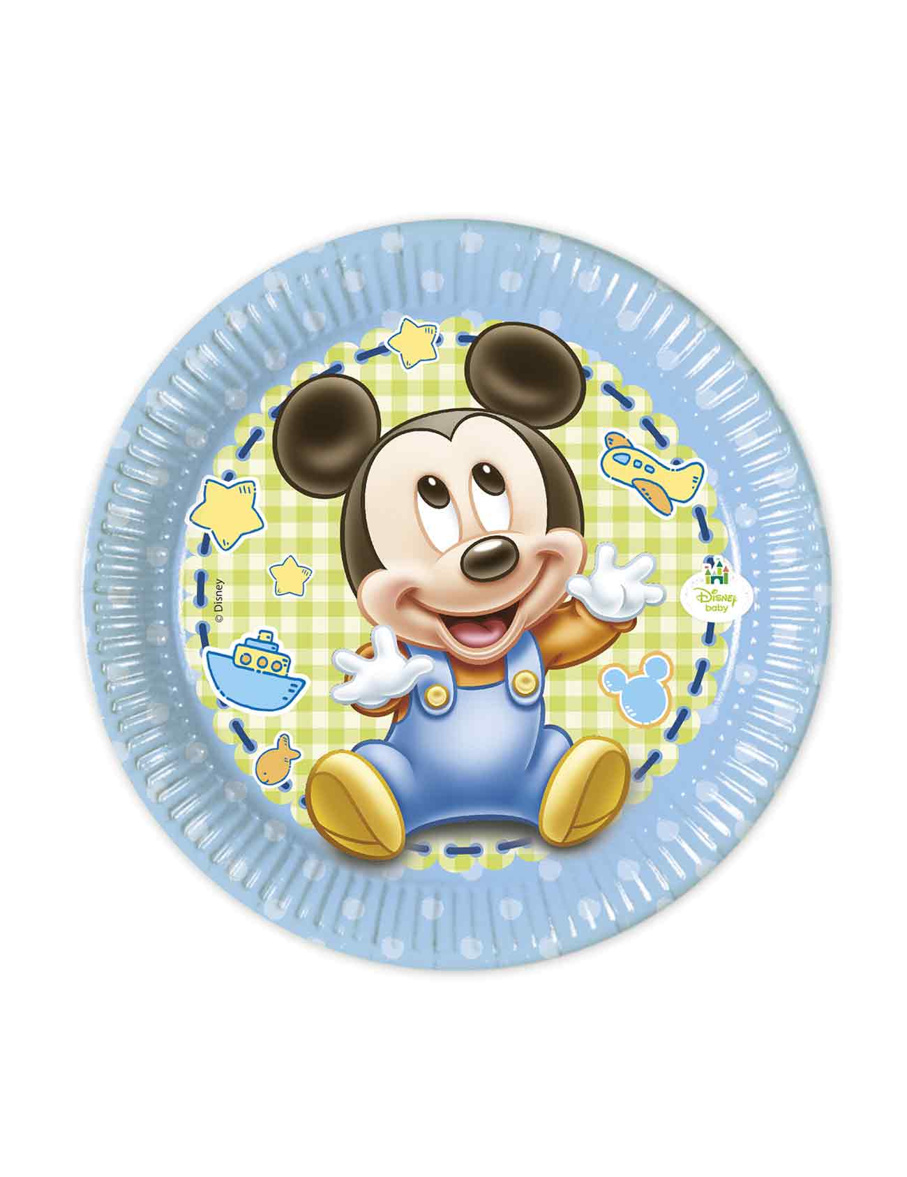 8 Petites assiettes Bébé Mickey  20 cm