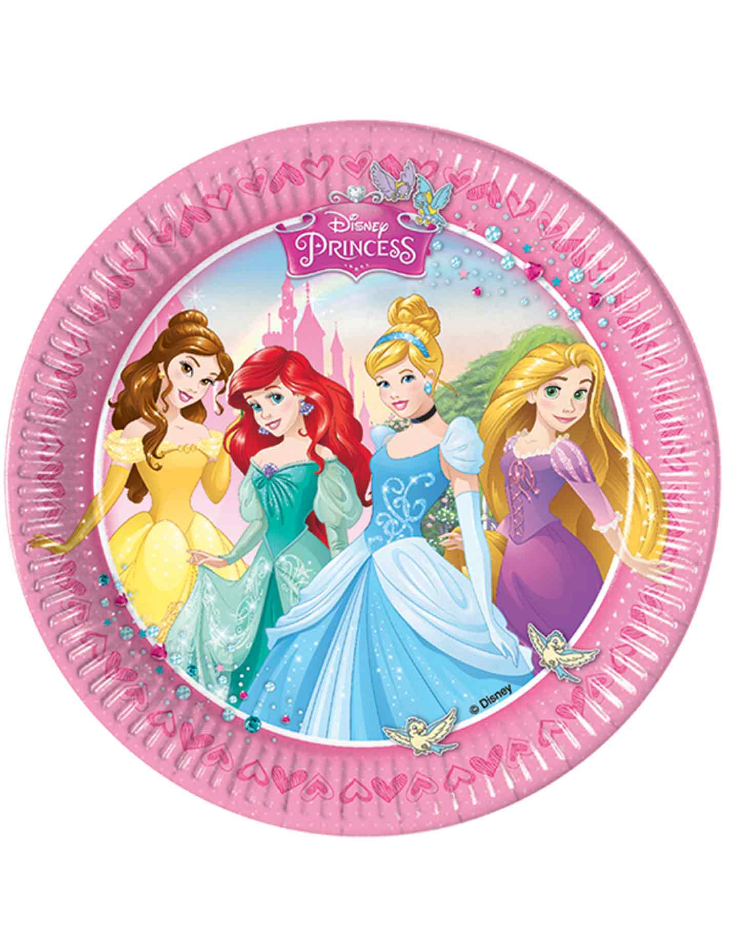 8 Assiettes Princesse Disney 23 cm