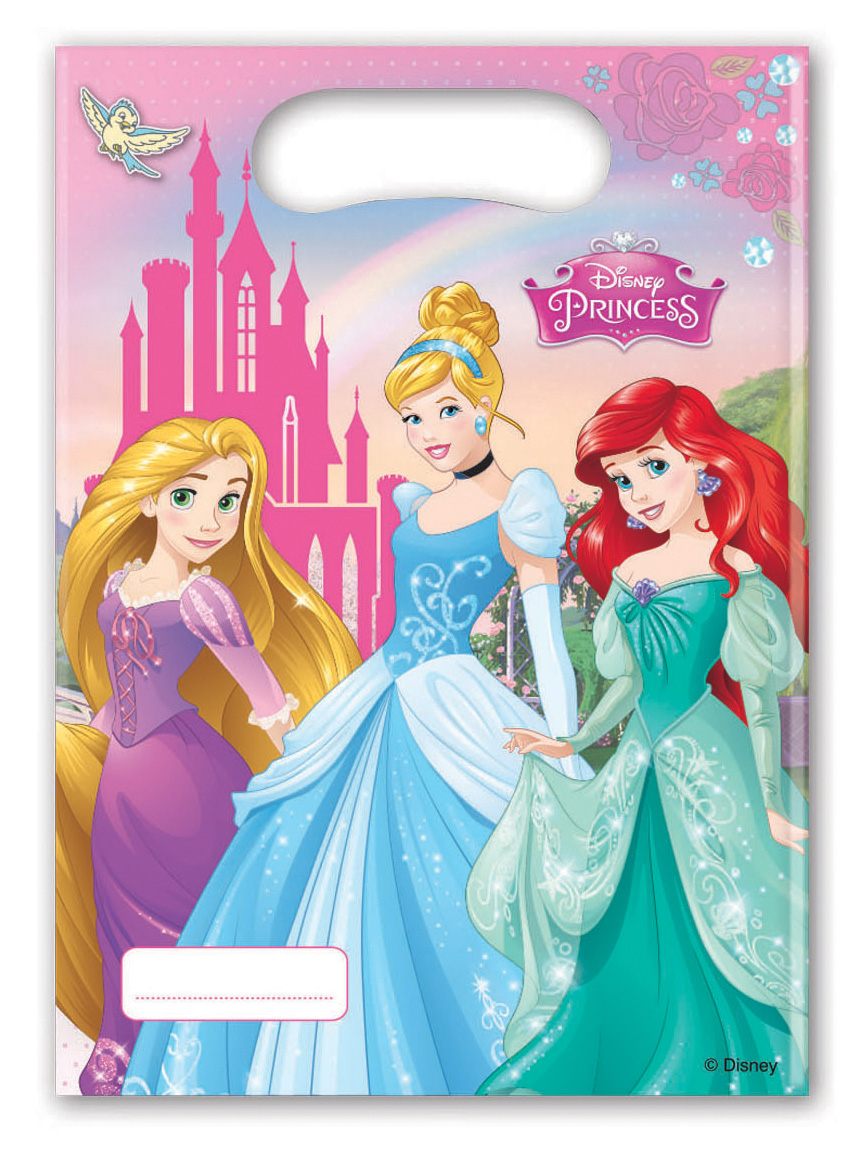 6 Sacs cadeaux Princesses Disney  16.5 x 23 cm