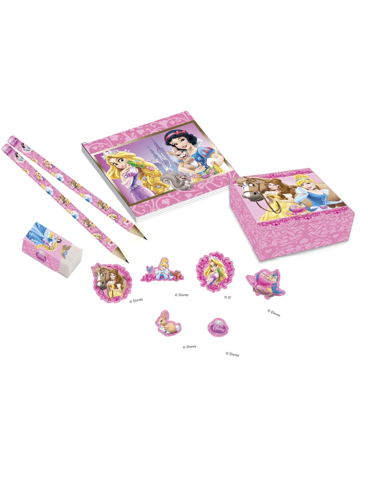Kit Papeterie d'anniversaire Princesse Disney et animaux