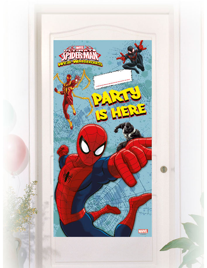 Décoration de porte Spiderman
