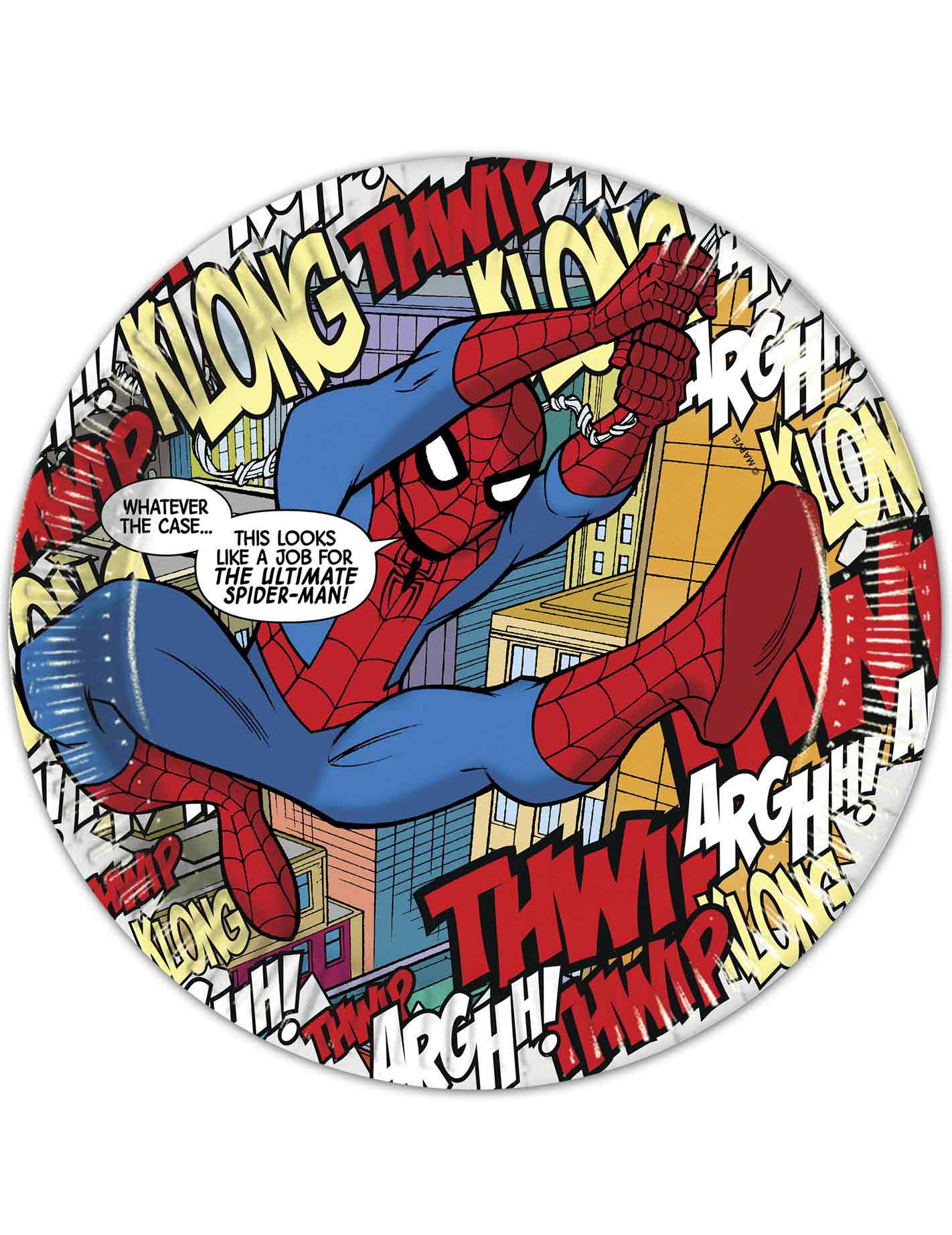 8 Assiettes en carton Bande Dessinée Spiderman 23 cm
