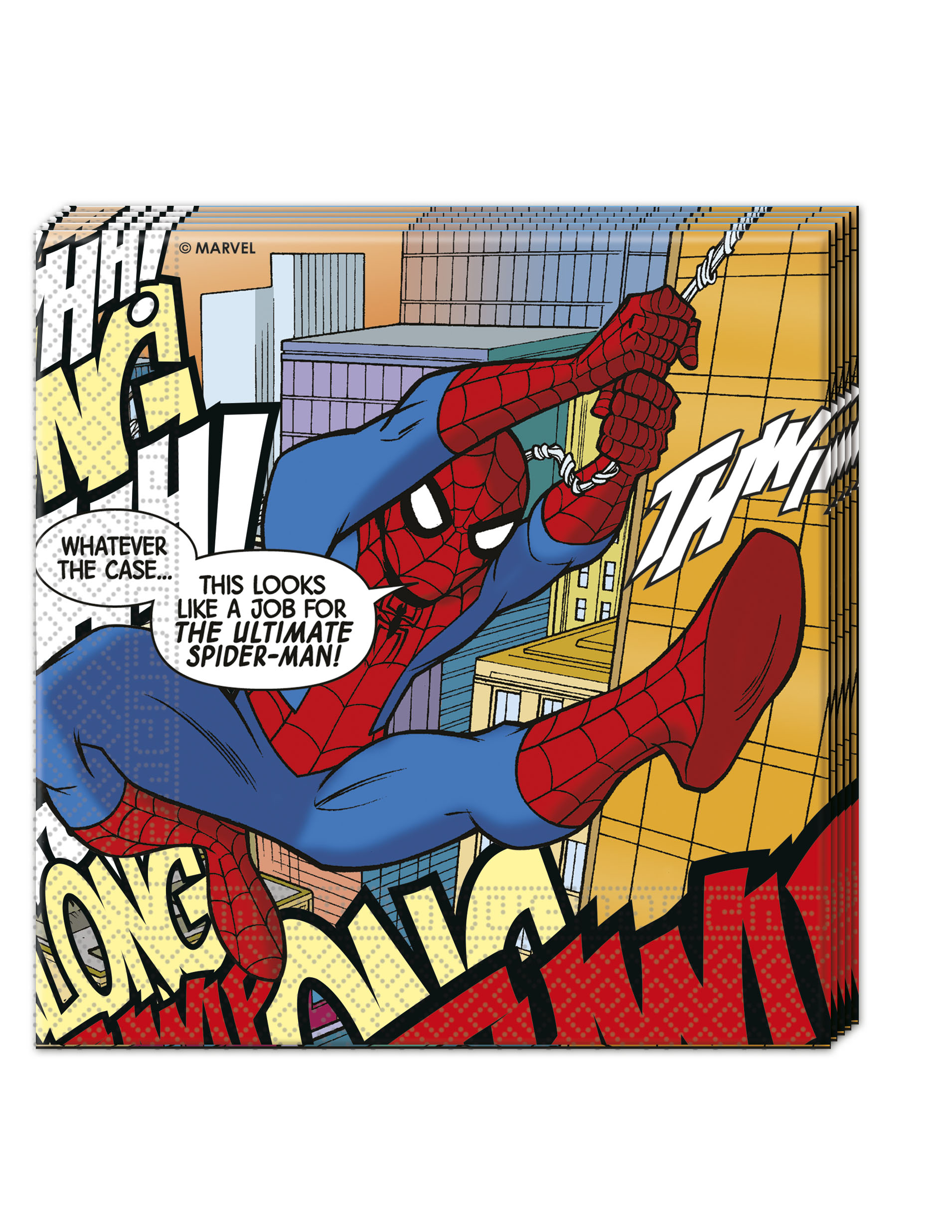 20 Serviettes en papier Spiderman 33 x 33 cm