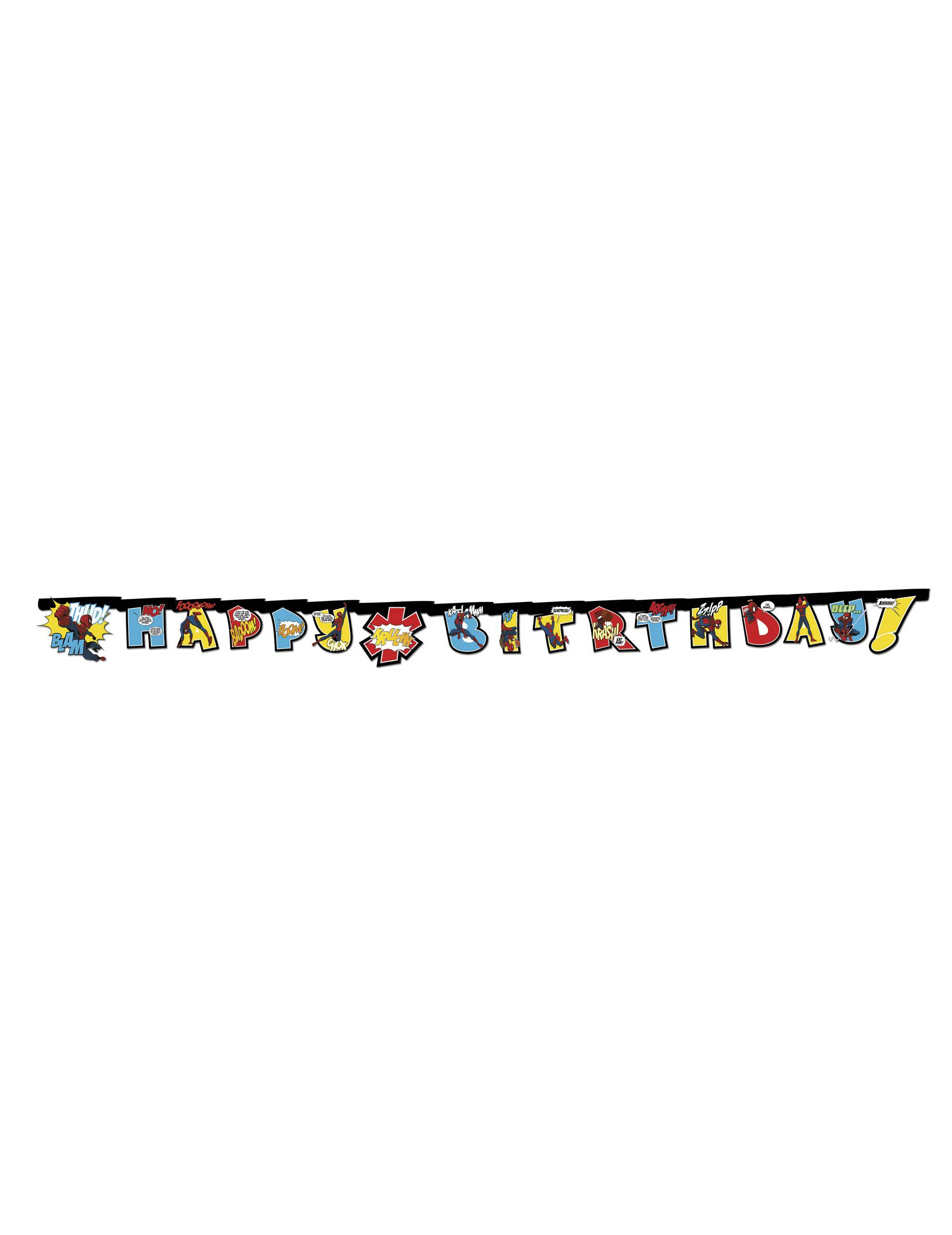 Guirlande Happy Birthday Spiderman