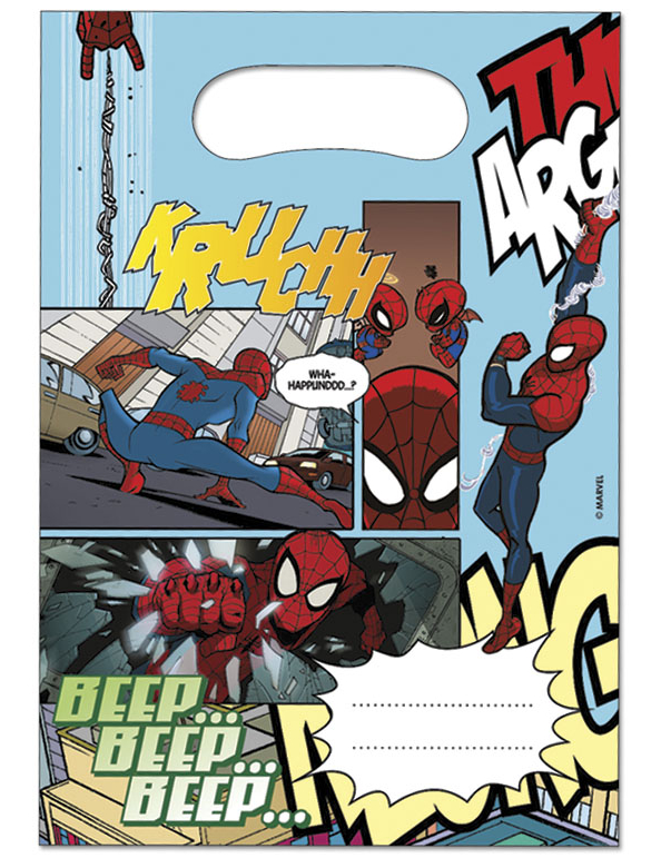 6 Sacs cadeaux Spiderman
