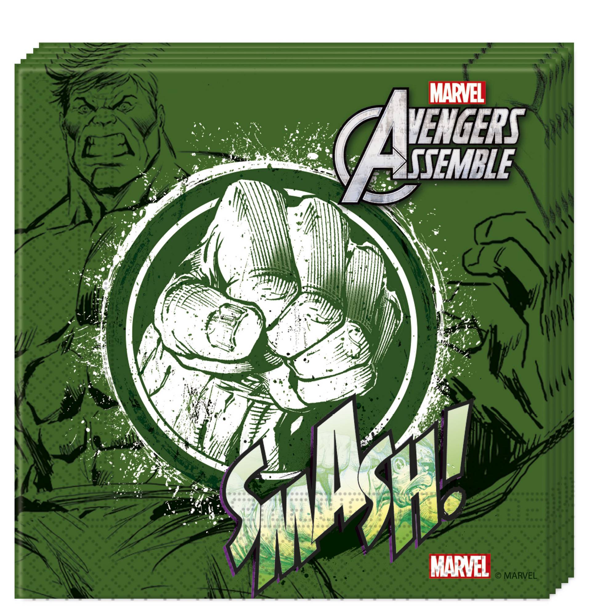 20 Serviettes en papier Avengers 33 x 33 cm