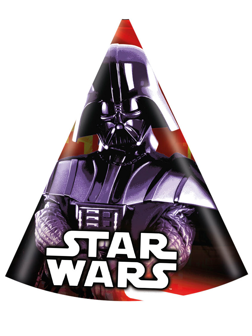 6 Chapeaux de fête Dark Vador Star Wars