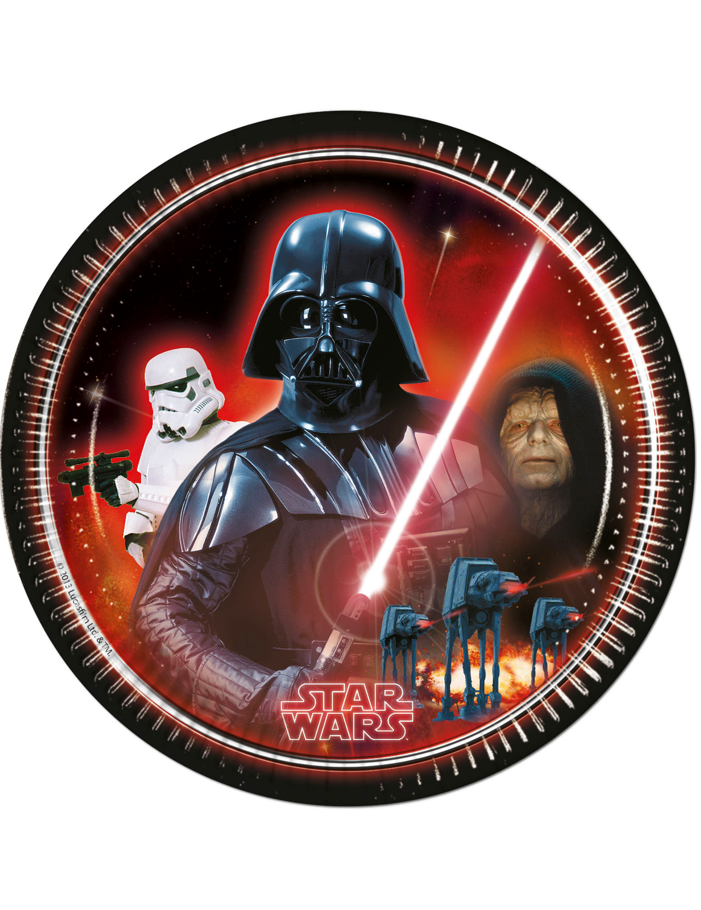 8 Assiettes en carton Dark Vador Star Wars 23 cm