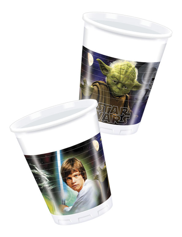 8 Gobelets en plastique Star Wars 200 ml