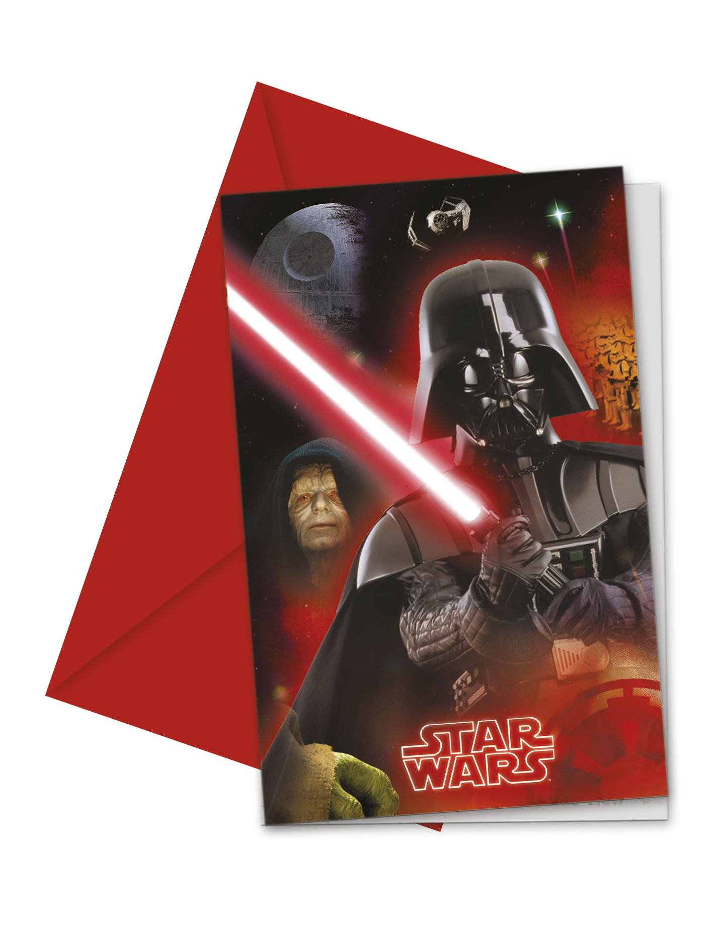 6 Cartes invitations Star Wars