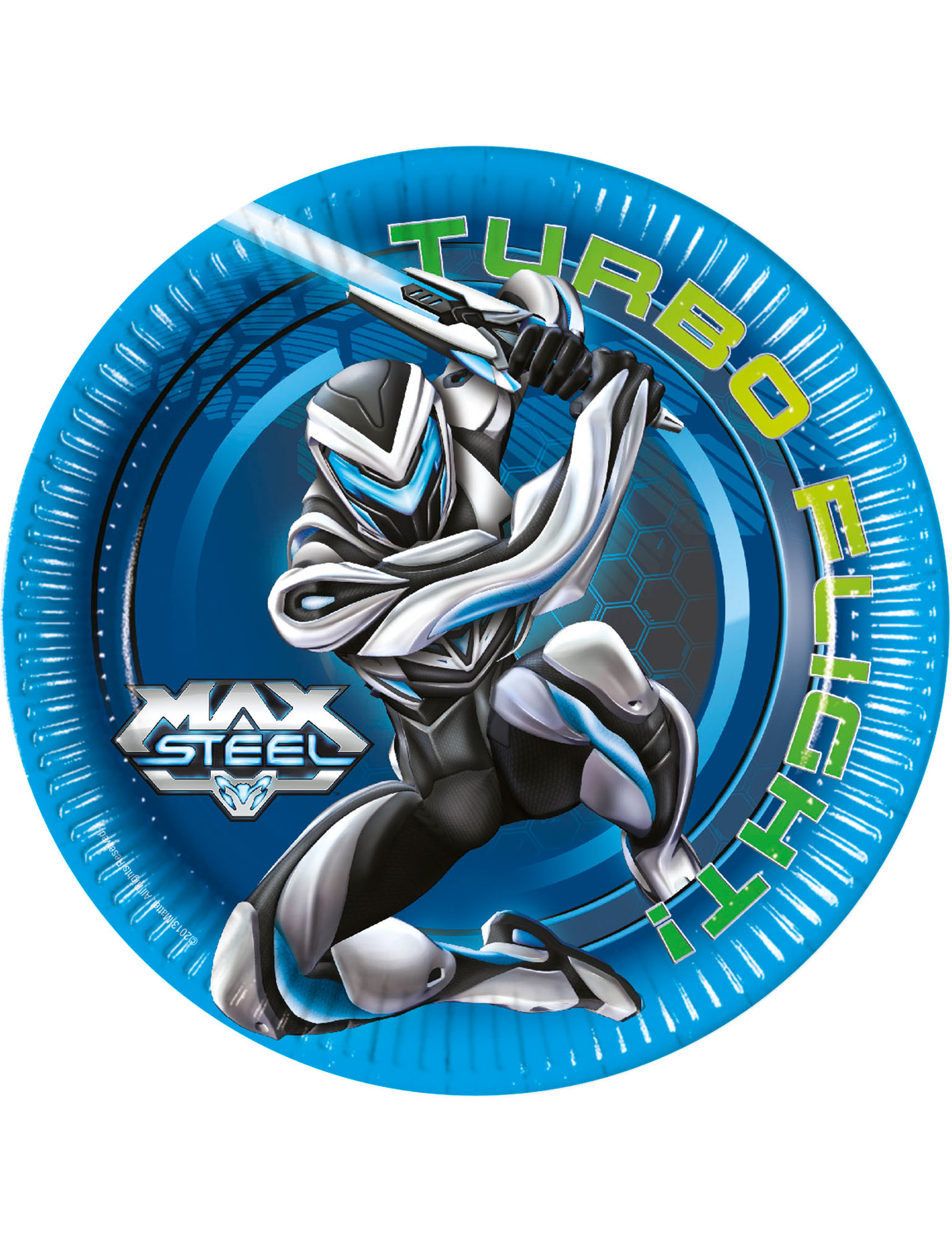 8 Assiettes Max Steel  23 cm