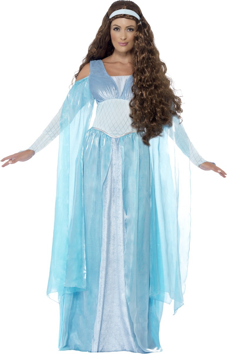 Déguisement princesse médiévale bleue femme