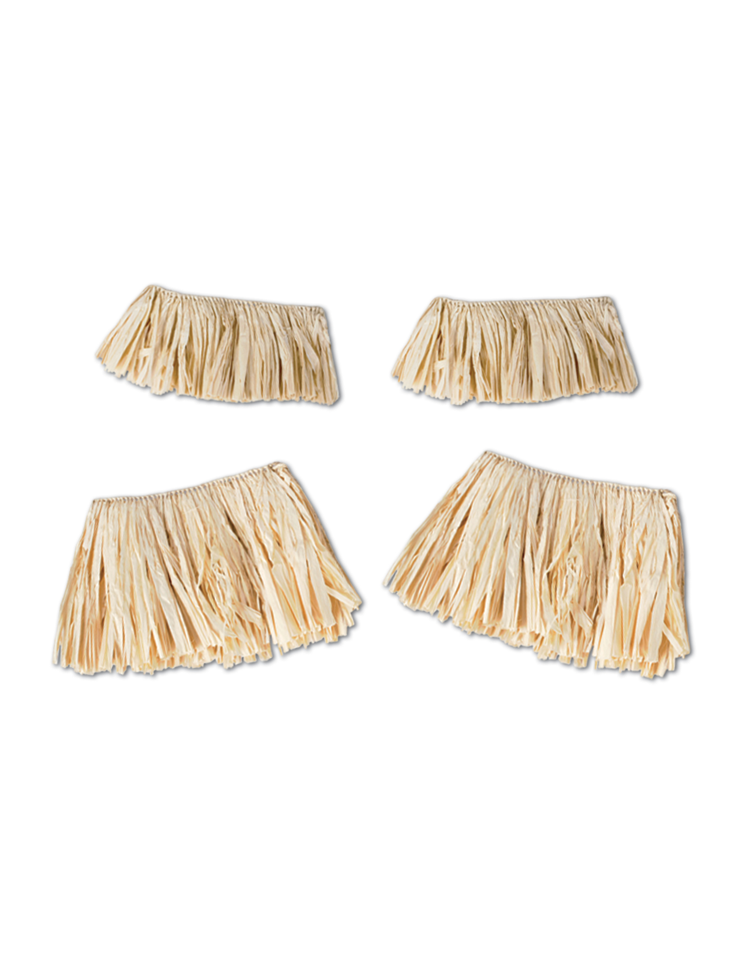 Kit 4 liens raphia Hawaï 35 et 41 cm