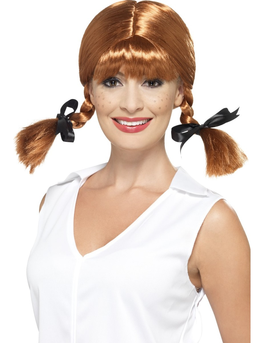Perruque écolière auburn femme