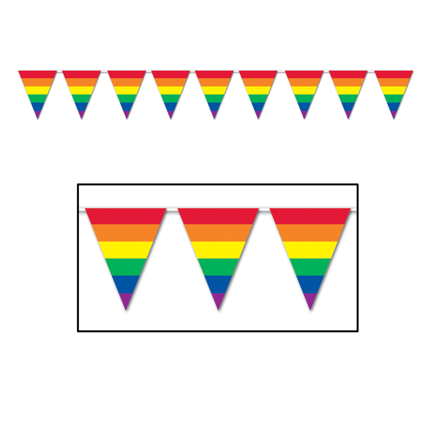 Bannière fanions arc-en-ciel