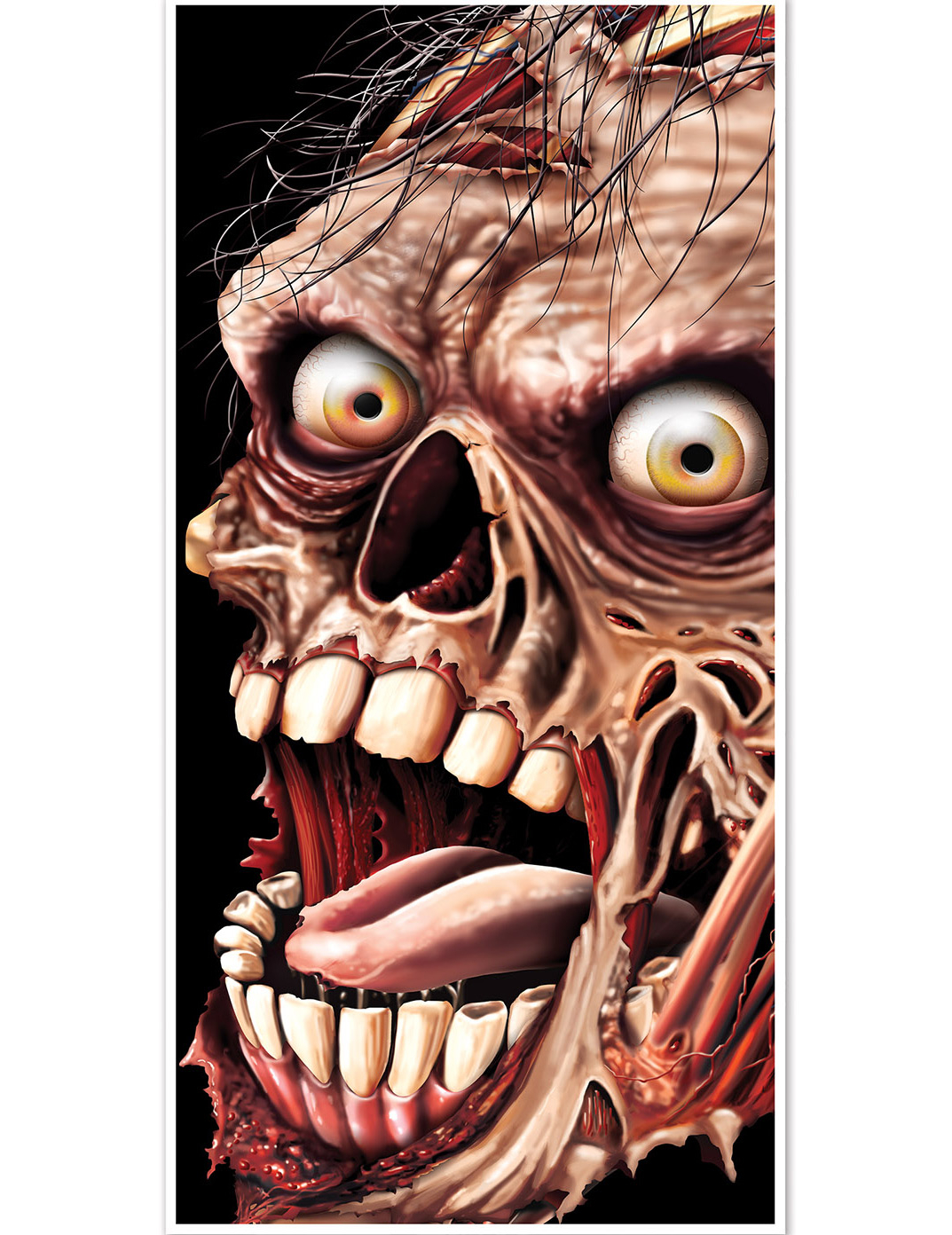 Décoration de porte zombie 76 x 152 cm