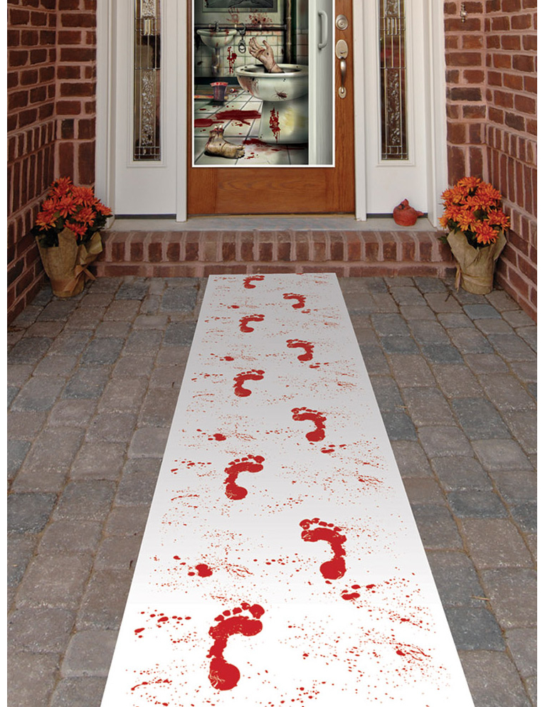 Tapis en intissé avec empreintes ensanglantées 3m x 65 cm