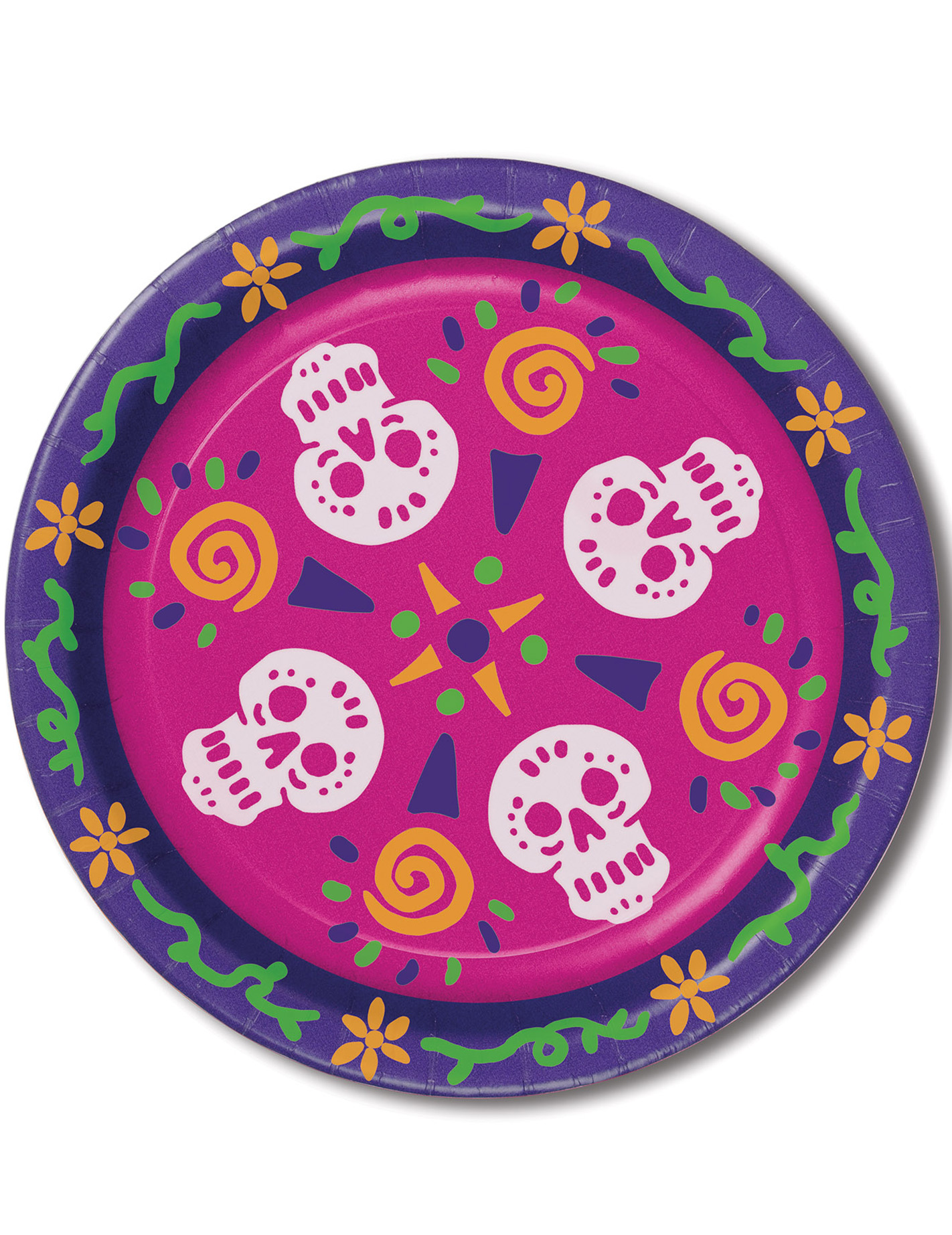 8 Grandes assiettes Dia de los Muertos