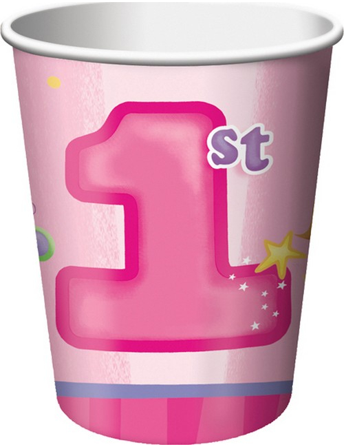 8 Gobelets Fée 1er anniversaire 25 cl