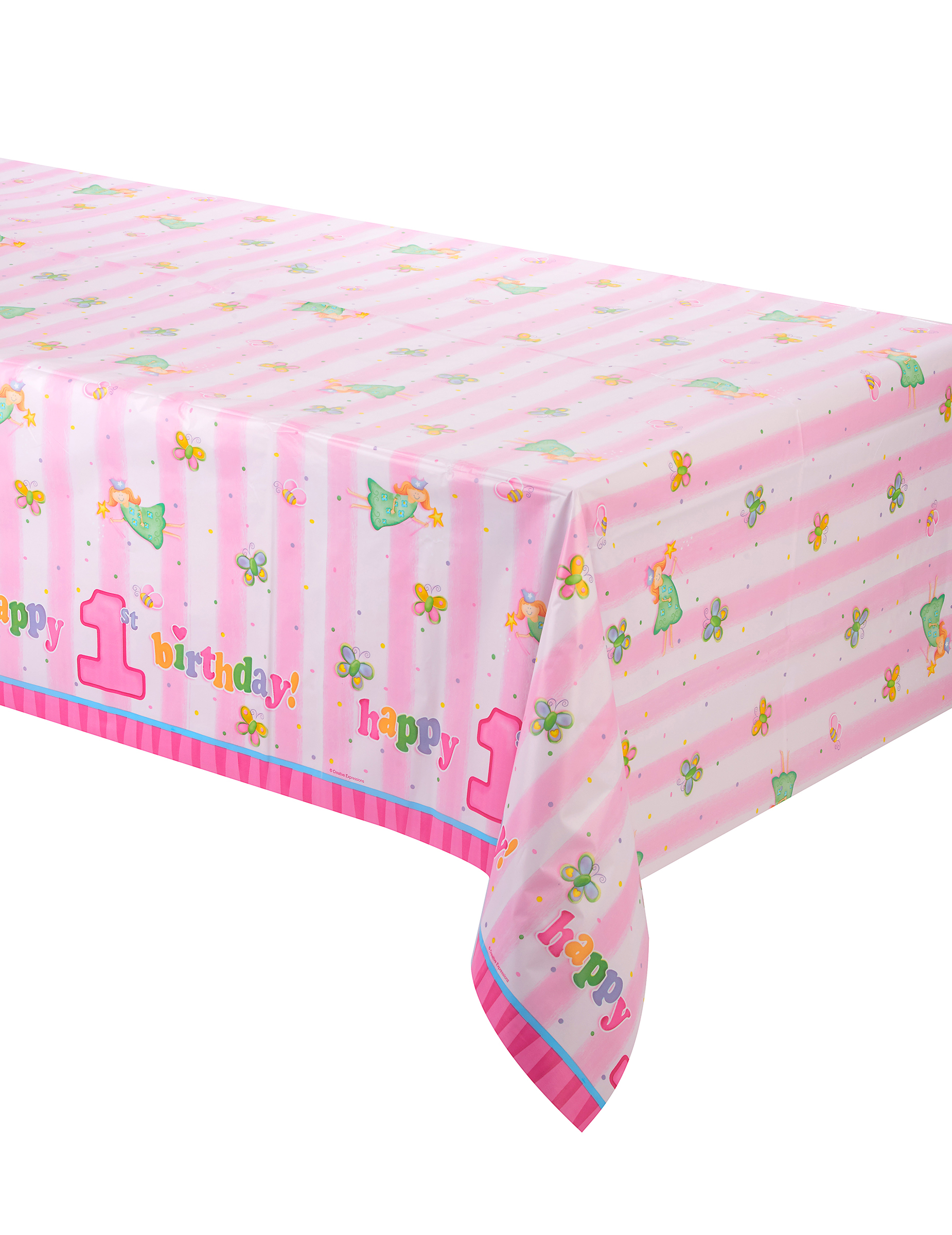 Nappe plastique Fée 1er Anniversaire 130 X 270 cm