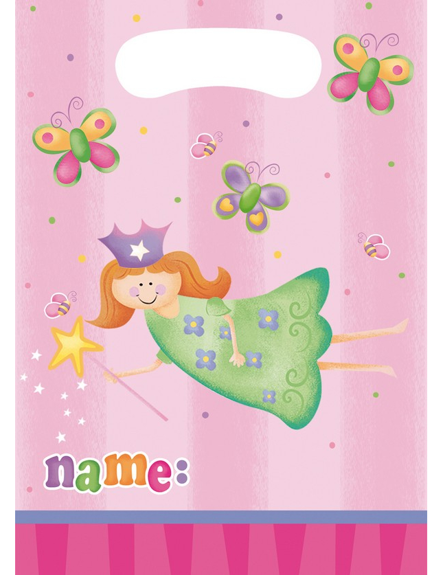 8 Petits sacs Fée 1er anniversaire 22 X 16 cm