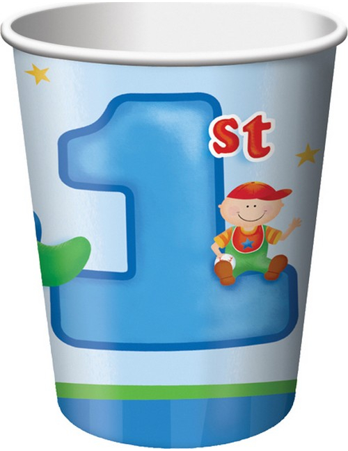 8 Gobelets Petit camion 1er anniversaire