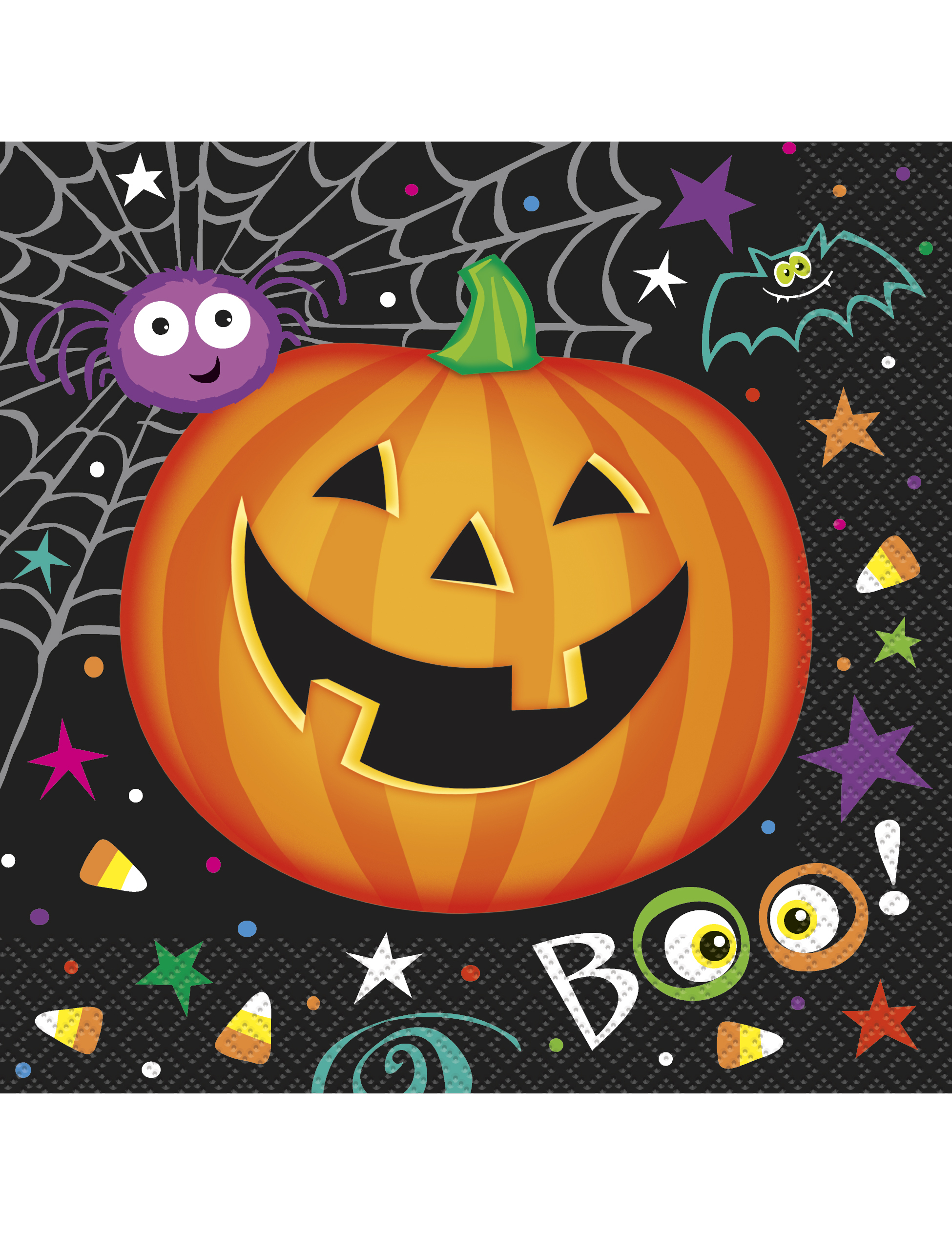 16 Serviettes en papier Petite Citrouille Halloween 33 x 33 cm