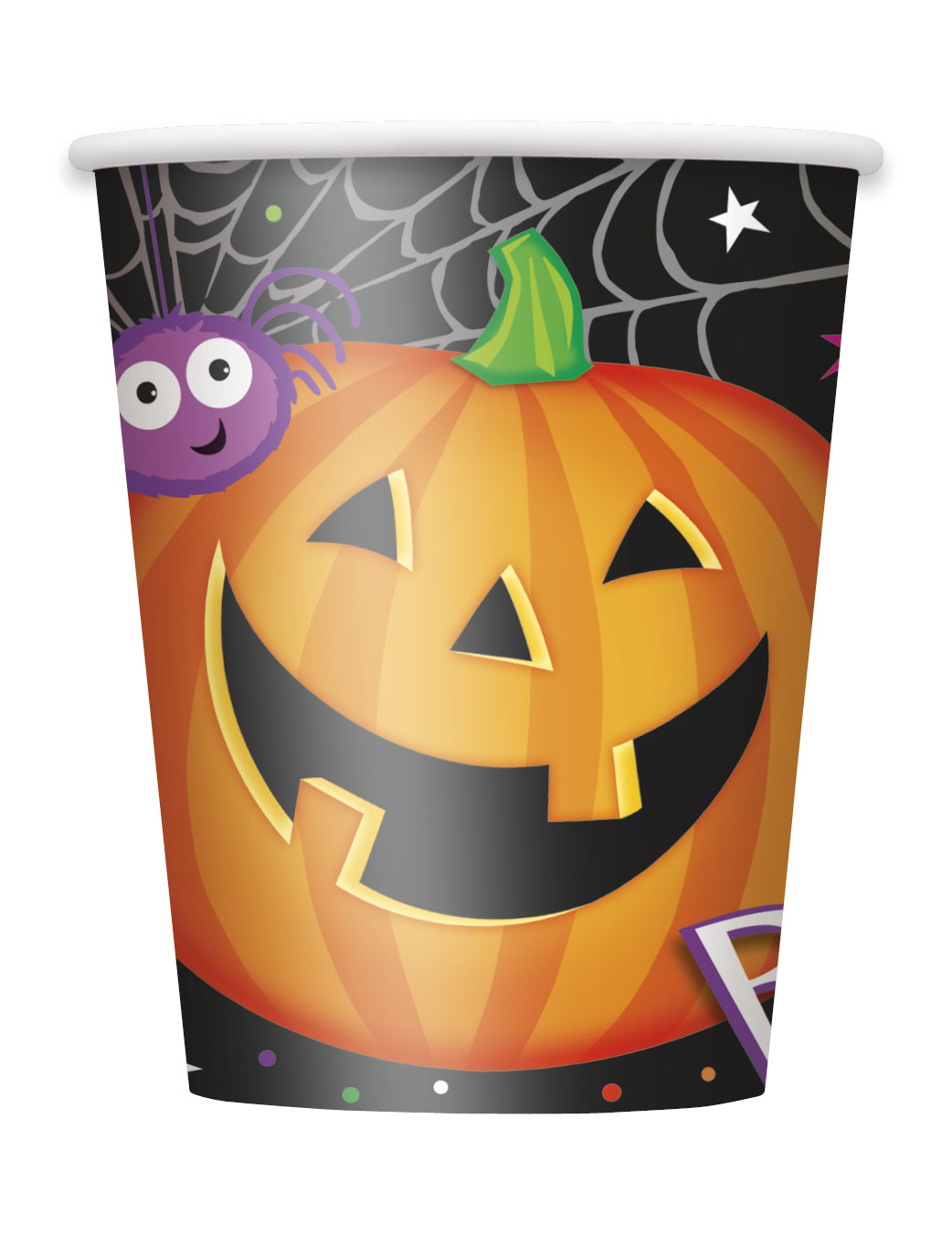 8 Gobelets en carton Petite Citrouille Halloween 255 ml