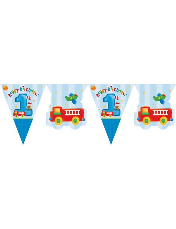Guirlande fanions Petit camion 1er anniversaire