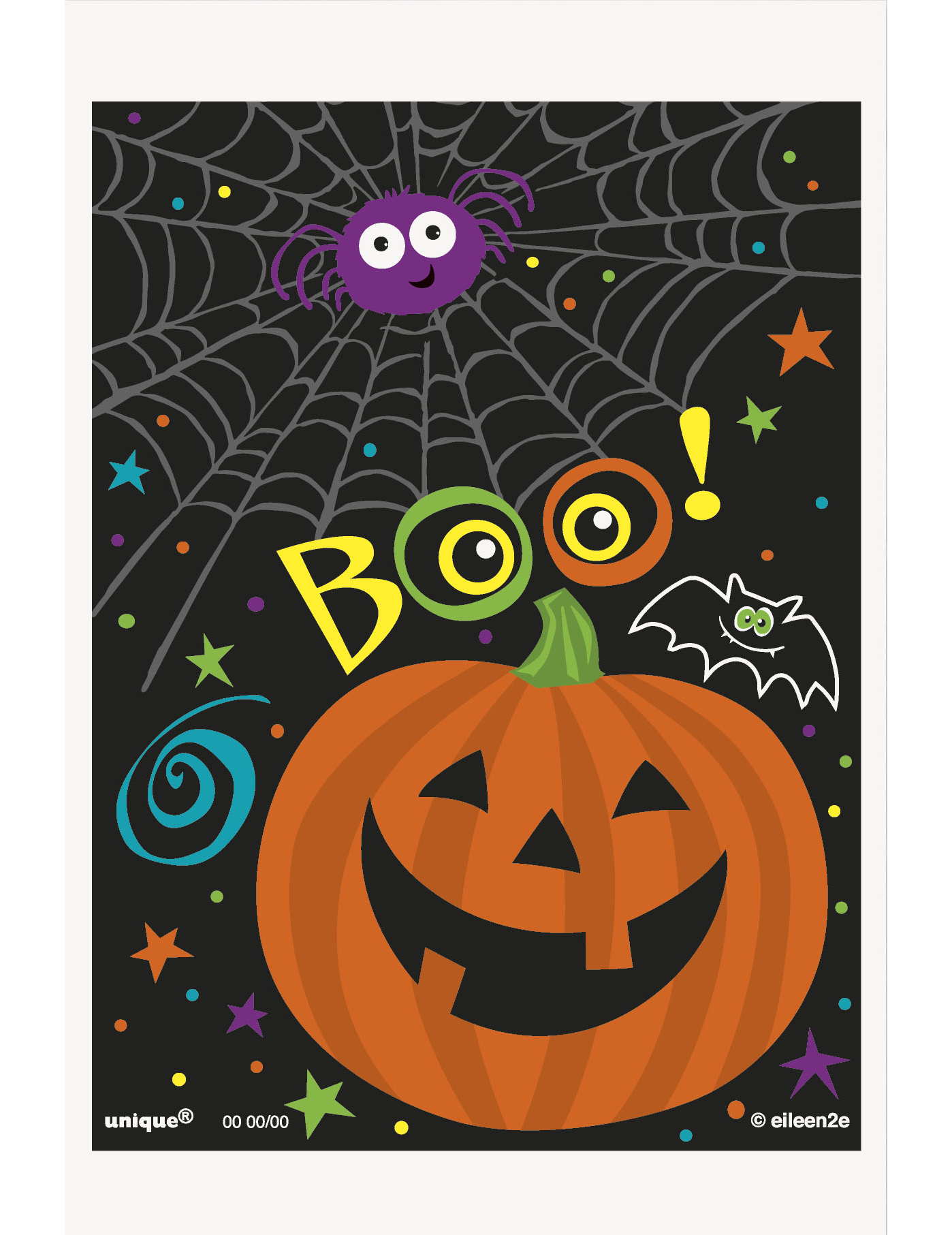 50 Sacs cadeaux en papier Petite Citrouille Halloween