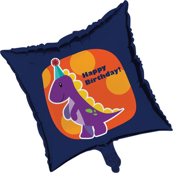 Ballon aluminium anniversaire Petits dinosaures 46 cm