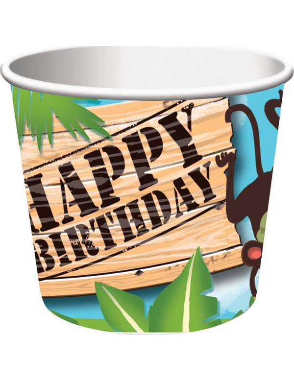 6 Petits pots anniversaire Safari aventure