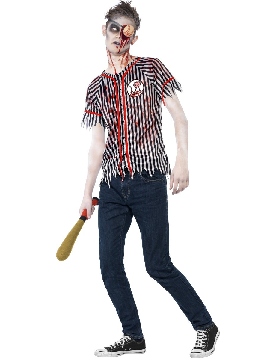 Déguisement zombie joueur de baseball adolescent Halloween