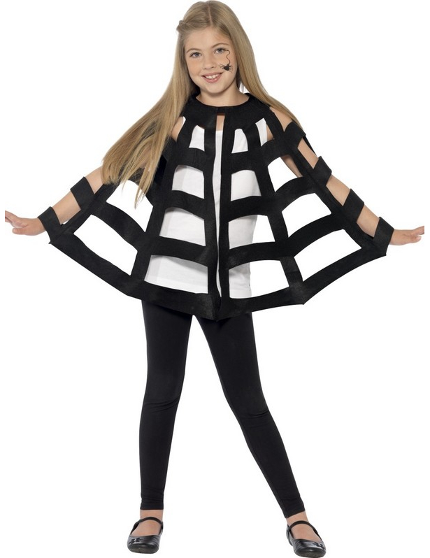 Cape araignée noire enfant