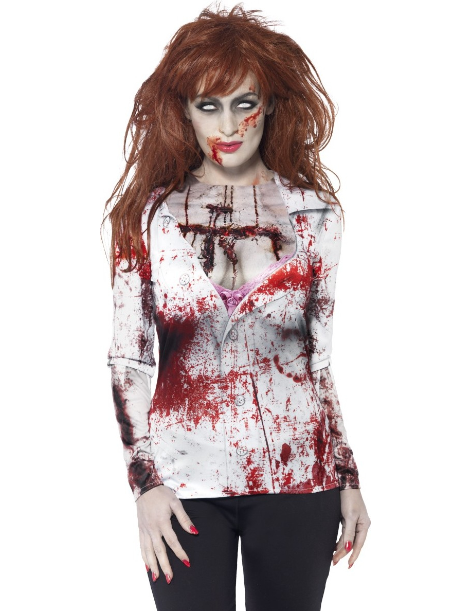 T-shirt zombie sexy femme Halloween